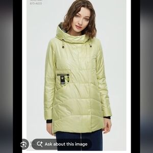 Women's Lime 🍋‍🟩 Green Quilted Puffer Jacket. New No Tag.Pit To Pit 20